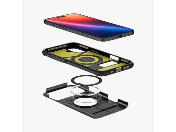 Spigen Slim Armor (MagFit), Suojus, Apple, iPhone 16, 15,5 cm (6.1"), musta