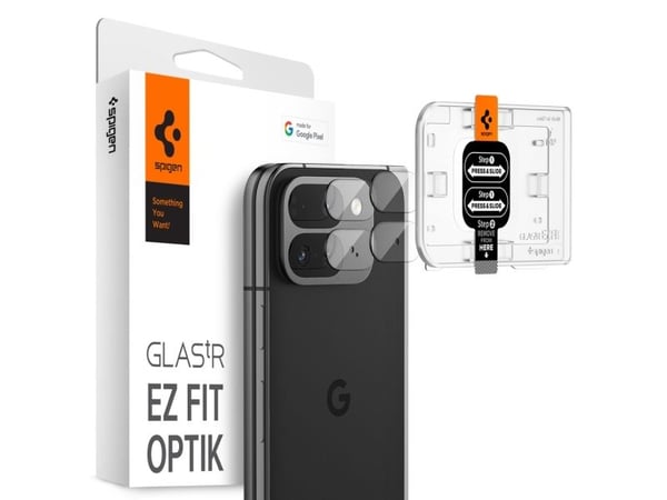 Spigen GLAS.tR EZ Fit Optik, Google, Google Pixel 9 Pro Fold (2024), Støvresistent, Ripebestandig, Gjennomsiktig, 2 stykker