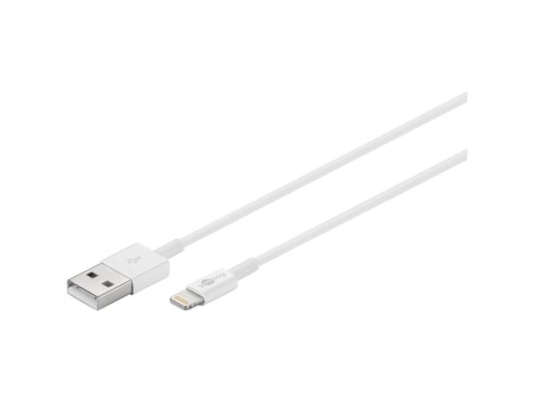 Goobay 54600, 1 m, Lightning, USB A, Hankjønn, Hankjønn, Hvit
