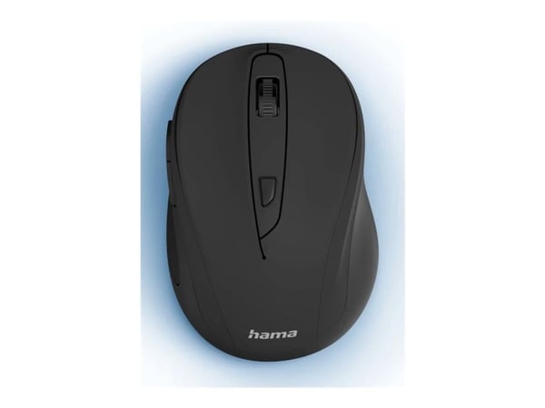 Hama MW-400 V2 - Mus - ergonomisk - högerhänt - optisk - 6 knappar - trådlös - 2.4 GHz, RF - trådlös USB-mottagare - svart