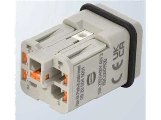 HARTING Stikindsats HAN 3 A PUSH-IN klemmer 4-polet + J, klemmer han-indsats