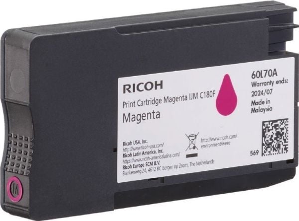 Ricoh 408519, 1600 sivua, Magenta, 1 kpl