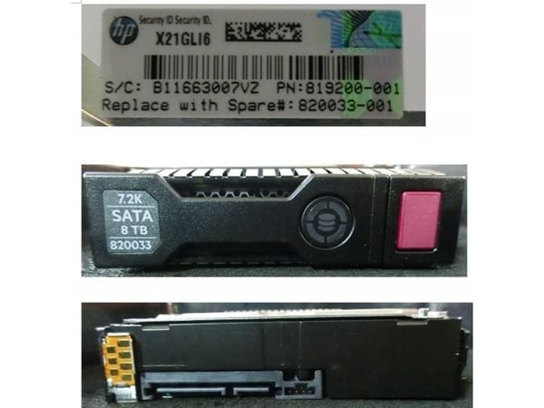 HP DRV HD 8TB 6G 7.2K 3.5 SATA-stasjon