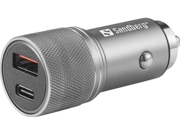 Sandberg - Strömadapter för bil - 48 Watt - 3 A - QC 3.0 - 2 utdatakontakter (USB, USB-C)