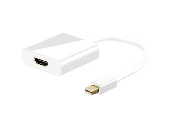 Goobay miniDisplayPort/HDMI, 0,1 m, Mini DisplayPort, HDMI-tyyppi A (vakio), Valkoinen, 1 kpl