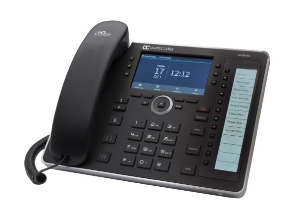 AudioCodes 445HD - VoIP-telefon - SIP, SDP - 6 linjer - svart