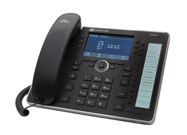 AudioCodes 445HD - VoIP-telefon - SIP, SDP - 6 linjer - svart