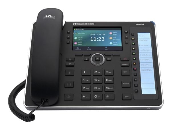 AudioCodes 445HD - VoIP-telefon - SIP, SDP - 6 linjer - svart