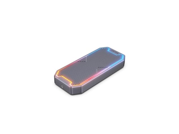 Unitek M.2 SSD NVMe/SATA 10Gbps RGB diskkabinett