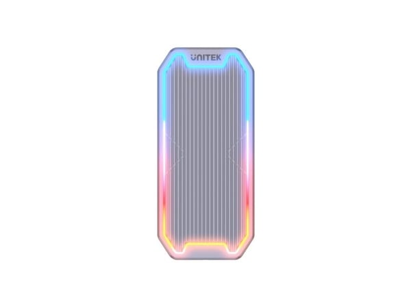 Unitek M.2 SSD NVMe/SATA 10Gbps RGB diskkabinett
