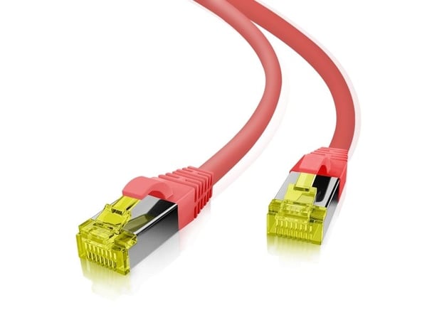 Helos 338723, 7 m, Cat6a, S/FTP (S-STP), RJ-45, RJ-45, Rød, Gult