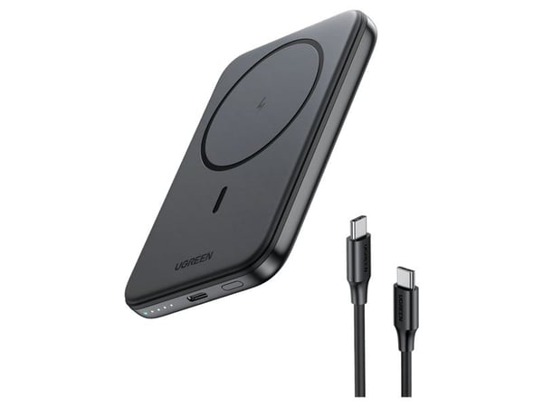 Ugreen 25207, 5000 mAh, Langaton lataaminen, 3,7 V, musta