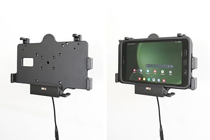 Brodit - Billaderholder - aktiv, for fast installasjon - 2.7 A (Pogo) - svart - for Samsung Galaxy Tab Active3, Tab Active5