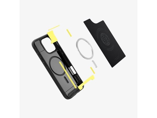 Spigen Rugged Armor (MagFit), Etui, Apple, iPhone 16 Pro, 16 cm (6.3"), Svart