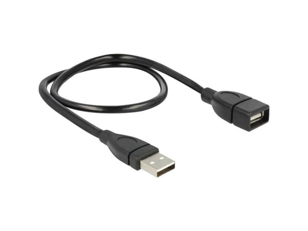 Delock ShapeCable - USB forlængerkabel - USB (hun) til USB (han) - 50 cm - lajittelu