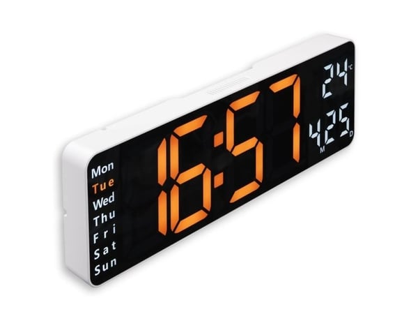 Hama Santa Cruz, Vegg/bord, Digital klokke, Rektangel, Svart, 0 - 50 °C, Plast