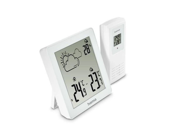Hama Zakynthos, hvit, innendørs hygrometer, innendørs termometer, utendørs hygrometer, utendørs termometer, hygrometer, termometer, hygrometer, ter...