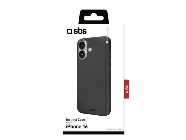 SBS TEINSTIP1661K, Etui, Apple, iPhone 16, 15,5 cm (6.1"), Svart