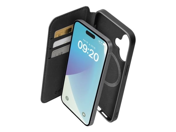 SBS TEBKMAGSFIP1667K, Lommebok-etui, Apple, iPhone 16 Plus, 17 cm (6.7"), Svart