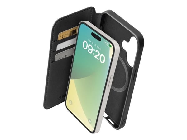 SBS TEBKMAGSFIP1661K, Lommebok-etui, Apple, iPhone 16, 15,5 cm (6.1"), Svart