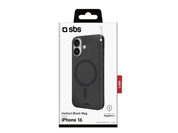 SBS TEINSTMAGIP1661K, Etui, Apple, iPhone 16, 15,5 cm (6.1"), Svart
