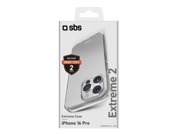 SBS TEUNBKEX2IP1661P, Etui, Apple, iPhone 16 Pro, 16,5 cm (6.5"), Gjennomsiktig