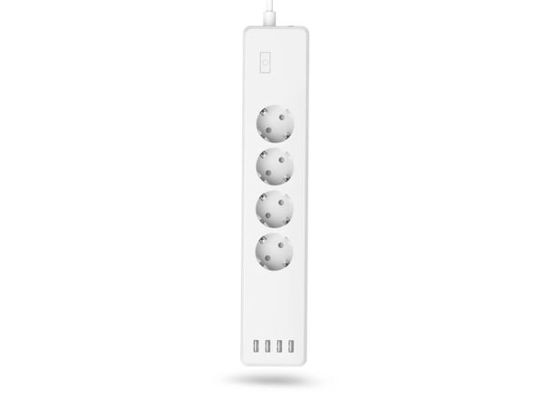 Hama 00176628, 1,7 m, Sisätiloissa, valkoinen, 4 pistorasiaa, 4,2 A, 5 V