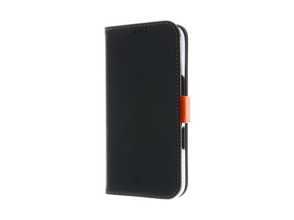 Insmat 650-3286, Avattava kotelo, Apple, iPhone 16, 15,5 cm (6.1"), musta, Oranssi