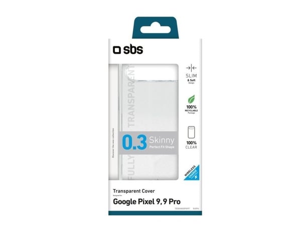 SBS TESKINGOPIX9T, Suojus, Google, Pixel 9/9 Pro, 16 cm (6.3"), Läpinäkyvä