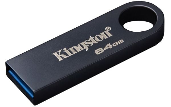 Kingston DataTraveler SE9 G3 - USB-flashstasjon - 64 GB - USB 3.2 Gen 1 - mørk nikkelfarge