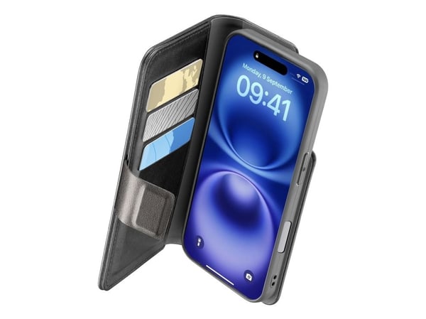 Cellularline 8018080482632, Folio, Apple, iPhone 16 Plus, 17 cm (6.7"), Svart