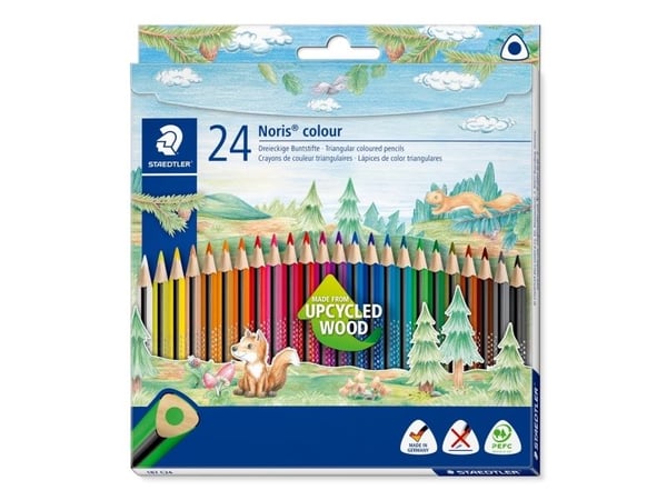 STAEDTLER Noris colour - Fargeblyant - assorterte skinnende farger (en pakke 24)