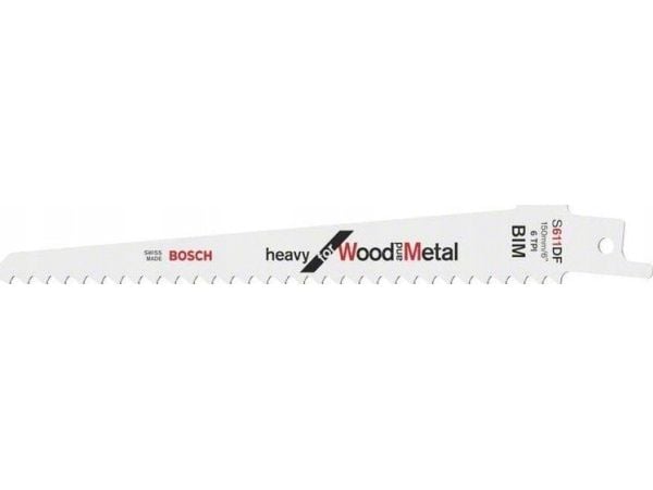 Bosch tilbehør 2608656271 Bajonetsavklinge S 611 DF Heavy for Wood and Metal Savbladslængde 150 mm 2 stk