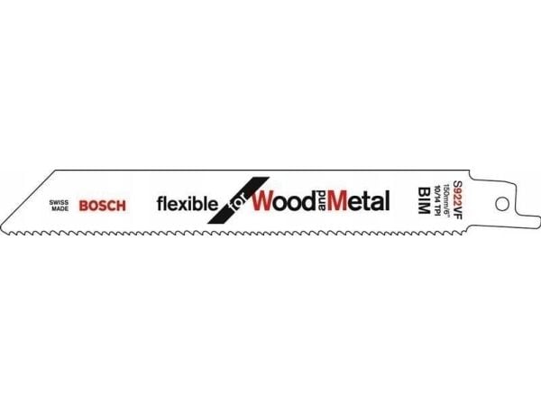 Bosch flexible for Wood and Metal S 922 VF - Sagblad - for plast, tre med spiker - 2 deler - lengde: 150 mm - bredde: 19 mm