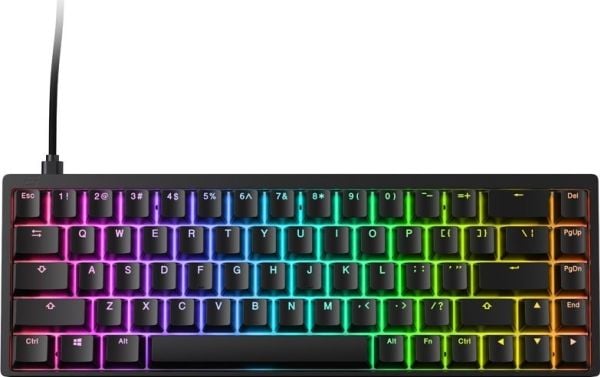 Endgame Gear KB65HE - Tastatur - hall-effekt, ANSI - 65% - bakgrunnsbelyst - USB - QWERTY - USA - tastsvitsj: Gateron KS-37B (Hot-swappable) - svart