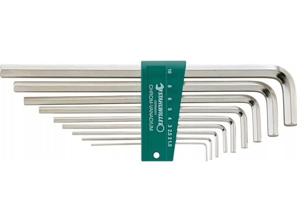Sekskantnøkkelsett Stahlwille 96431500, 1,5-10 mm, 9 deler