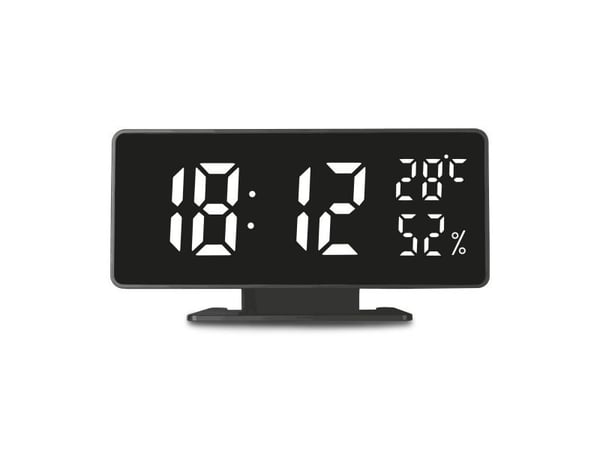 GreenBlue klokke med alarm og termometerfunksjon, GreenBlue, hygrometer, svart GB395