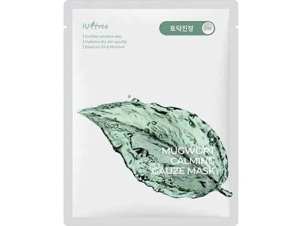 Isntree Mugwort Calming Gauze Mask - 1 stk