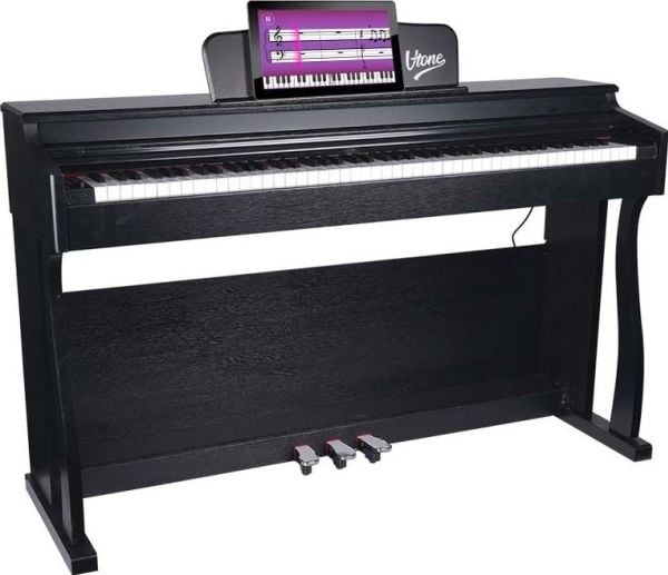 V-Tone V-TONE BL-8808 BK digitalpiano for å lære USB MIDI sortering