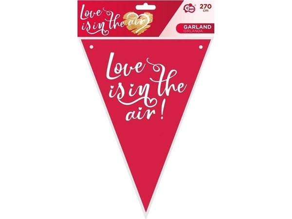 Love is in the air 270 cm papirflagg-girlander