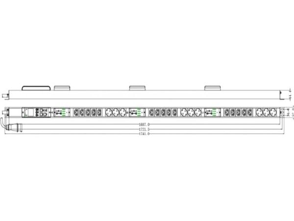 Alantec Managed power strip 42U 3f - 15 x IEC C13 + 9 x CEE 7/5, tarjoaa AVIZIO POWER -laitteistoresurssien täyden valvonnan ja hallinnan