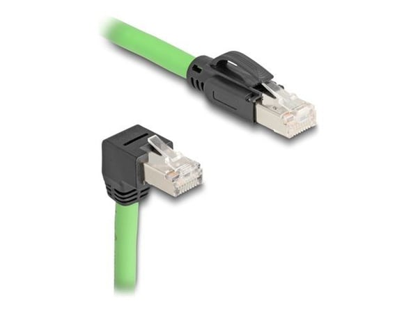 Delock RJ45 verkkokaapeli Cat.6A uros uros uros alhaalla kulma SF/UTP vetoketju sopiva PUR (TPU) 5 m vihreä Delock RJ45 verkkokaapeli Cat.6A uros uros uros alhaalla kulma SF/UTP vetoketju sopiva PUR (TPU) 5 m vihreä