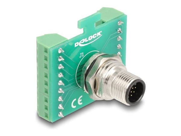 Delock - Nettverksadapter - 17 pin M12 (hann) til 18 pin terminal block - A-kodet