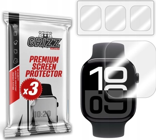 GrizzGlass hydrogel- film til Apple Watch Series 10 42 mm