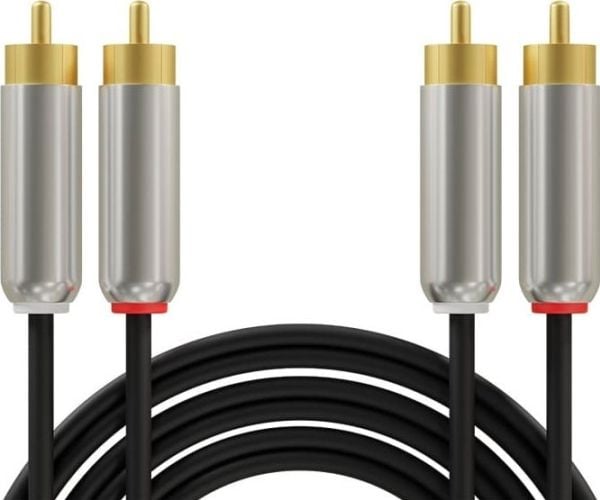 Kabel Blow 91-251# Tilkobling 2xrca metall 2,5 m