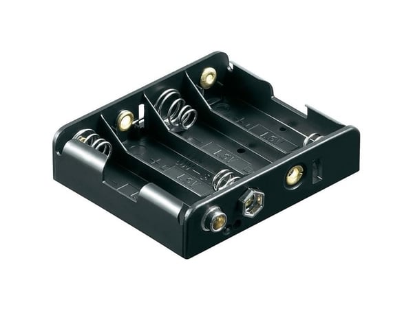 Goobay 81466 batteriholder 4x R6 (AA) trykknapp-tilkobling (L x B x H) 61,7 x 56,6 x 15,5 mm Goobay 81466 batteriholder 4x R6 (AA) trykknapp-tilkobling (L x B x H) 61,7 x 56,6 x 15,5 mm