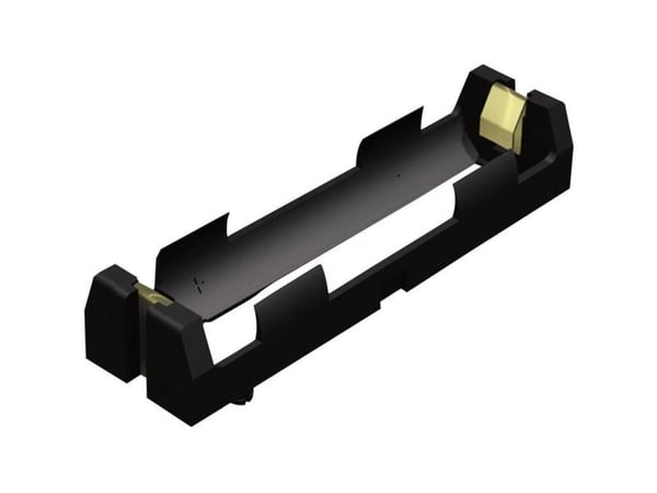 Keystone Electronics 1043 batteriholder 1 18650 gjennomgående THT (L x B x H) 77 x 20,65 x 14,86 mm