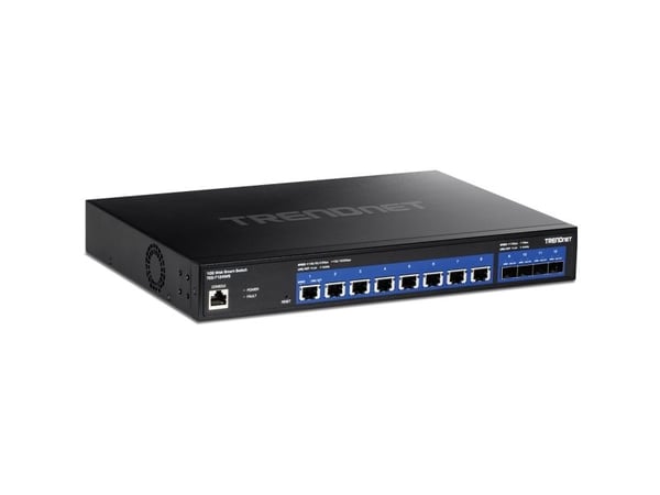 TRENDnet TEG 7124WS - Switch - smart - 8 x 10GBase-T + 4 x 10 Gigabit SFP+ - rackmonterbar - TAA-samsvar