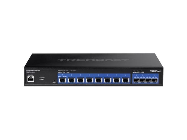 TRENDnet TEG 7124WS - Switch - smart - 8 x 10GBase-T + 4 x 10 Gigabit SFP+ - rackmonterbar - TAA-samsvar
