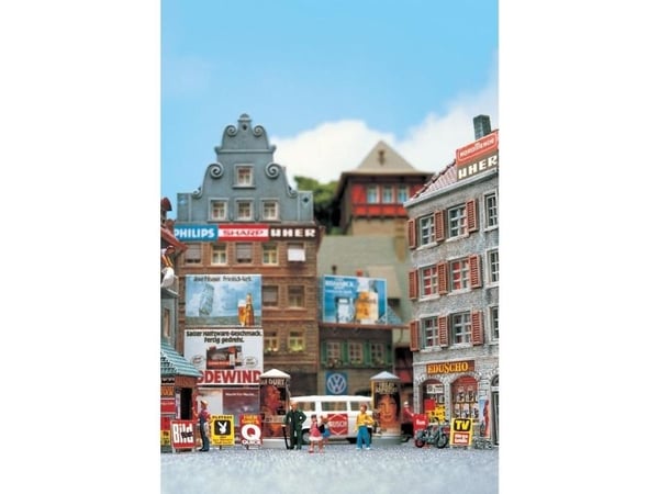Busch 8123 N sett med reklameplakater byggesett